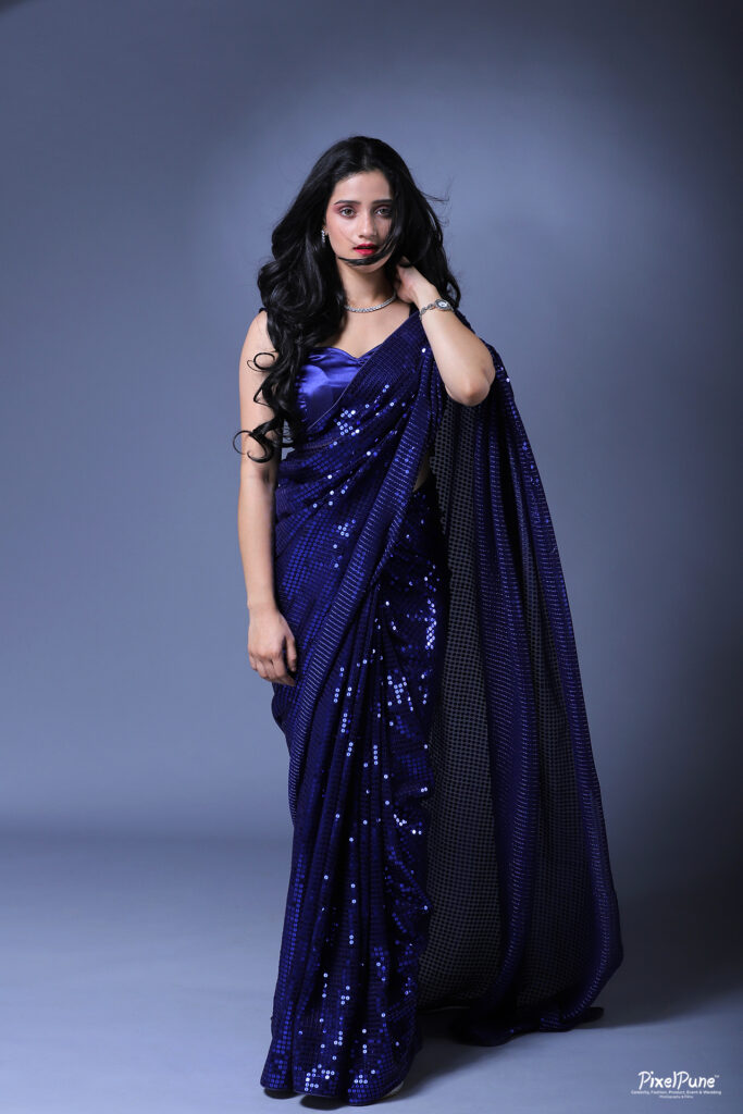 Ruchi Jail Blue Saree