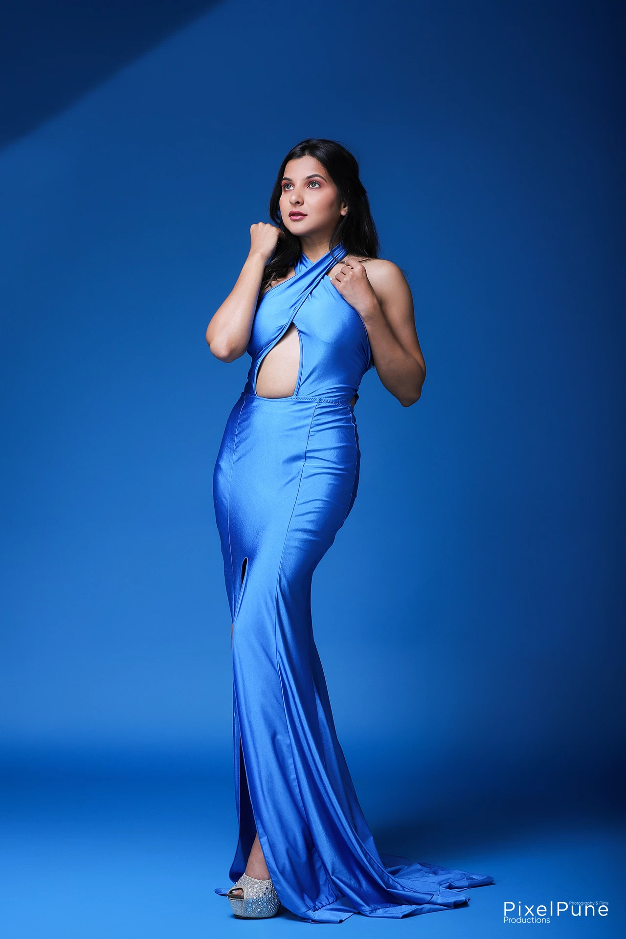 Varsha Revade Blue Partywear western gown