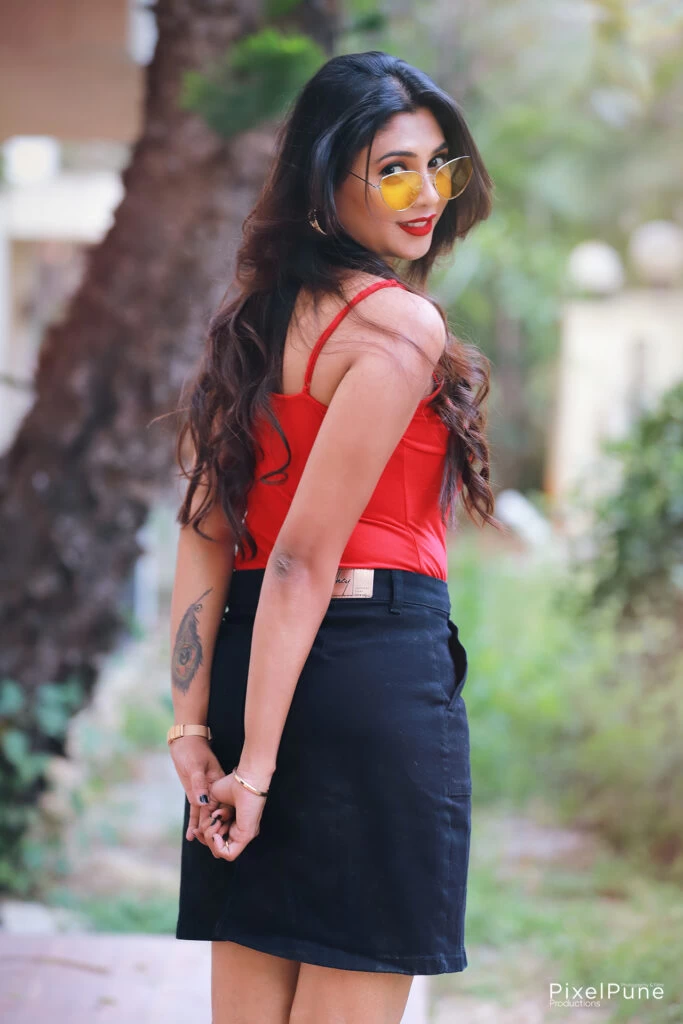 Pooja Purandare Miss Nashik in stylish red top